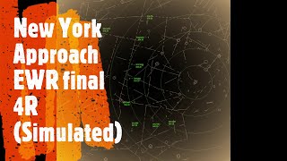 ATC simulator | New York Approach | EWR Final 4R | Time lapse screenshot 2