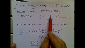 Implicit Differentiation 2nd Derivative