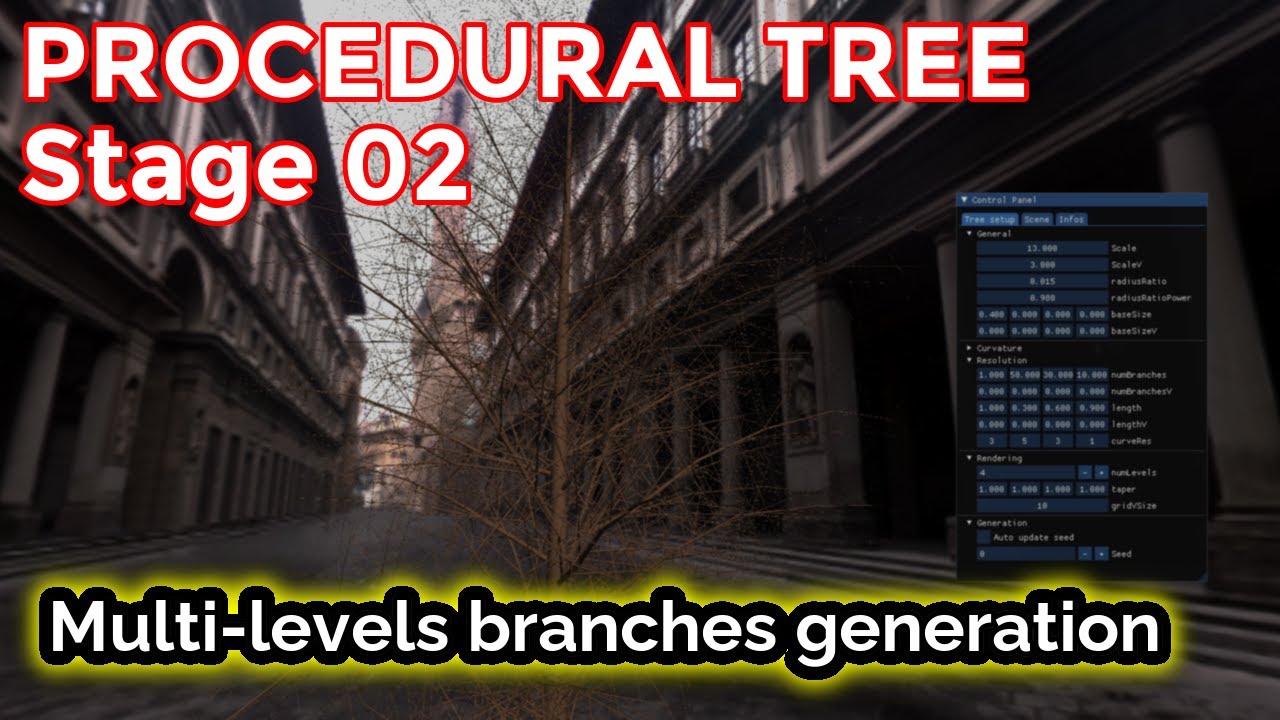 [NvL Demo 06] Procedural Tree Designer: Generating the sub-branches ️ ...