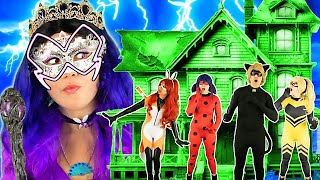 EVIL Shadow Queen’s HAUNTED HOUSE! Can they ESCAPE? | LB, Cat, Rena Rouge, Queen Bee