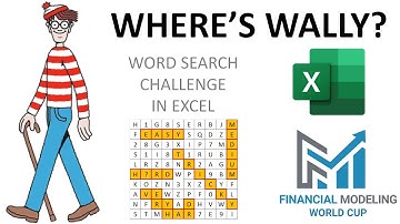 Word Search challenge in Excel - from FMWC Battle of 16 semi-finals