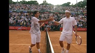 Roger Federer vs Nicolas Almargo 2006 QF Rome AWESOME PLAY OF THE TWO ONEHANDED BACKHANDS