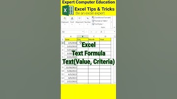 Text Formula In Excel #shorts #shortsvideo #short #youtubeshorts #excel #reels