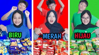 CHALLENGE TO EAT MATCHING THE COLOR OF OUR PARTNER'S CLOTHES, GAMERS, BUCIN