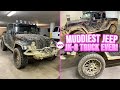 Deep Cleaning The MUDDIEST Jeep Wrangler Truck EVER! | Satisfying Disaster Detail Transformation!