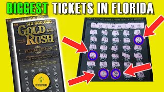 BIG FLORIDA LOTTERY SCRATCH OFF TICKET WIN - $30 Gold Rush Special Edition - BIG WINNER!