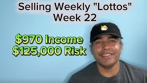 [Finance] Selling Weekly "Lottos" - Week 22 - $970 Income using $125,000 Collateral
