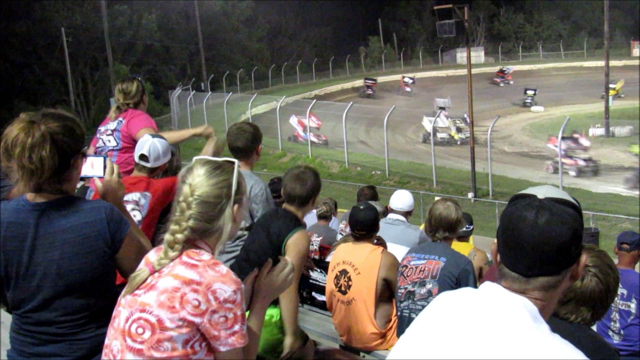 Sprint cars and skid plate race Eagle raceway Eagle, Ne. - YouTube