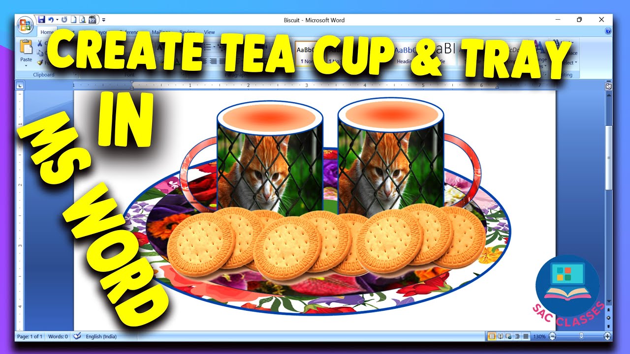 How to Make Tea Cup In Ms Word - YouTube