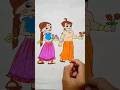 Chhota bheem and chutki drawing   chutki chhotabheem shorts shortsfeed trending viral 1m