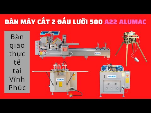 Video MÁY CẮT NHÔM 2 ĐẦU LƯỠI 500 | BÀN GIAO DÀN MÁY CẮT... - youtube