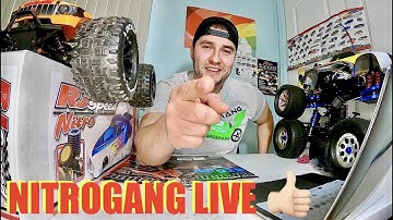NitroGang Live 👍🏻 - Problem T-Maxx - 0% Nitro Fuel - Losi LST .28 Engine - HPI Nitro Bullet 🔥