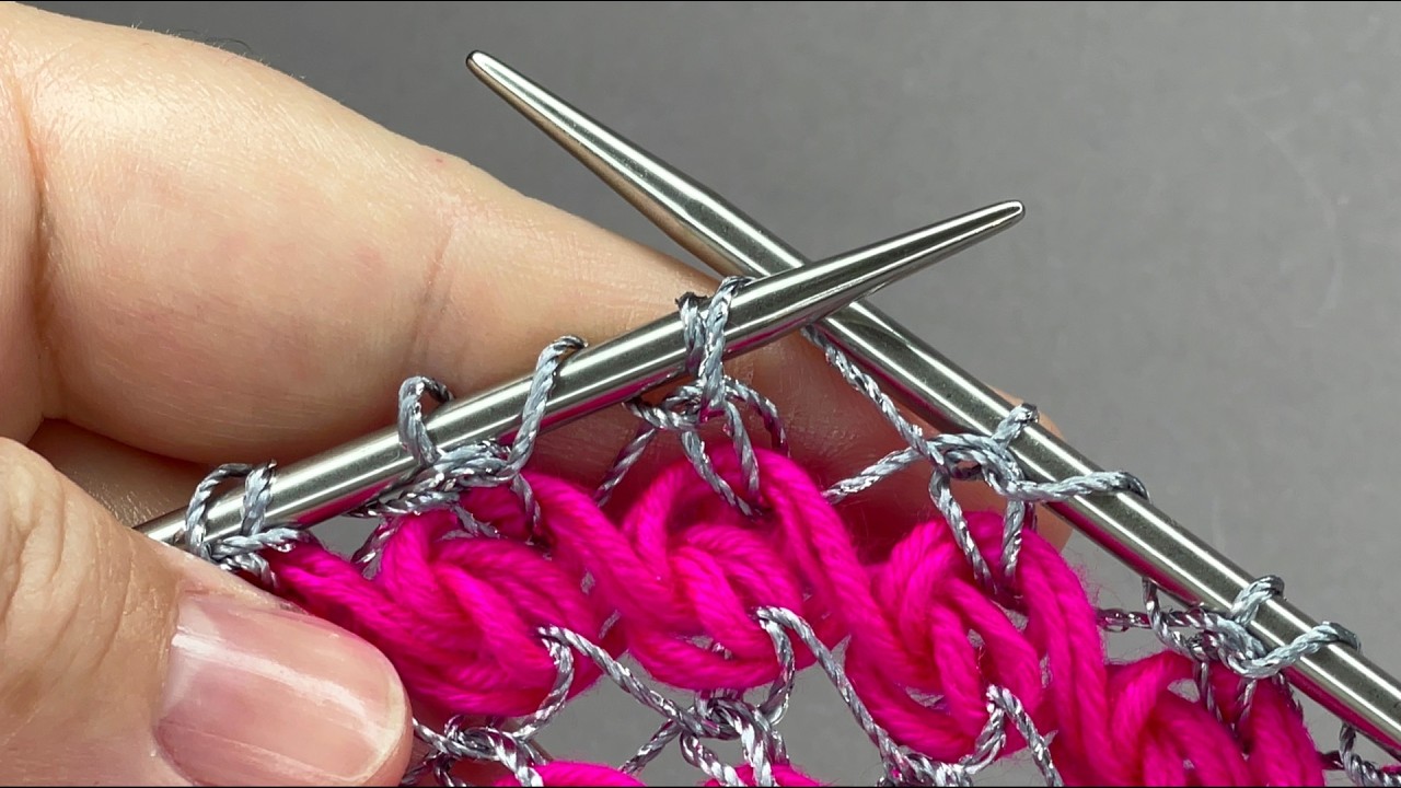 UNGEWÖHNLICHE STRICKTECHNIK! Wiederholen Sie nur 1 Reihe!