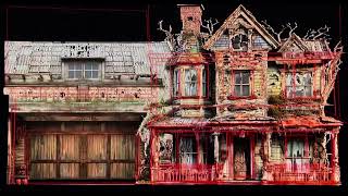 Almost complete 2023 Halloween house projection show