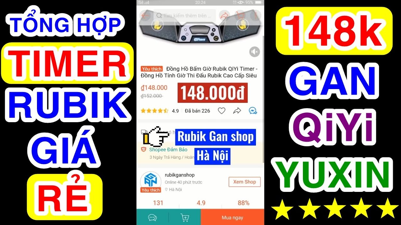 Timer Rubik Giá Rẻ | Gan Timer - QiYi Timer - Yuxin... - youtube