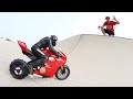 RC MOTORCYCLE At A Skatepark!