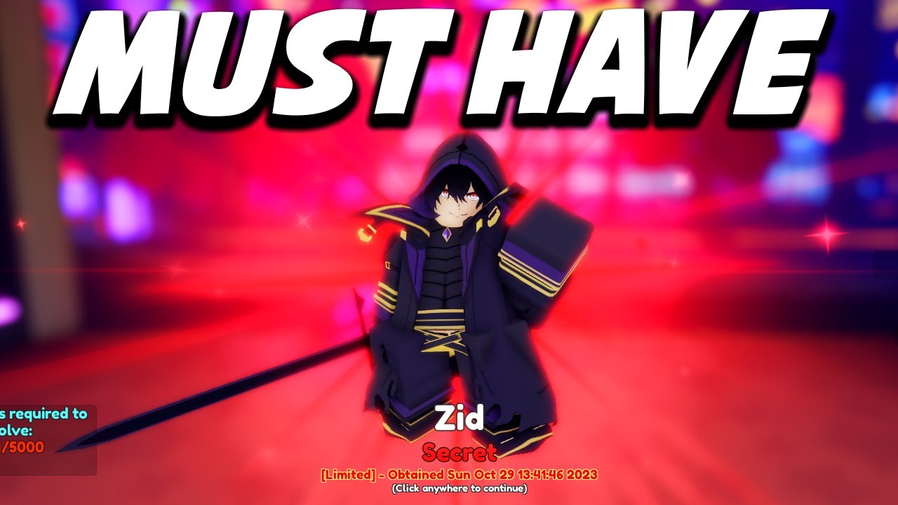 Showcasing New Limited Secret Zid Is INSANELY Strong In Anime Adventures  Halloween Update! 