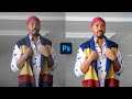 Clean portrait photo editing and color grading in photoshop