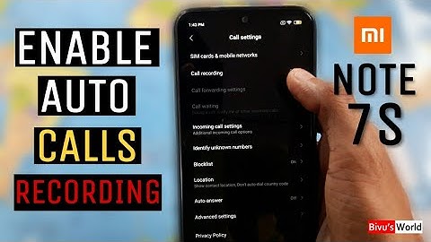 Redmi note 7s call recording settings | Redmi note 7s me call recording kaise kare | Bivu