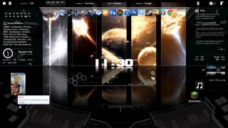 Toshichi's Rainmeter + Rocket Dock Desktop