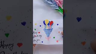 How to make easy birthday card 🎈🎊 #shorts #card #ideas #gift #ytshorts