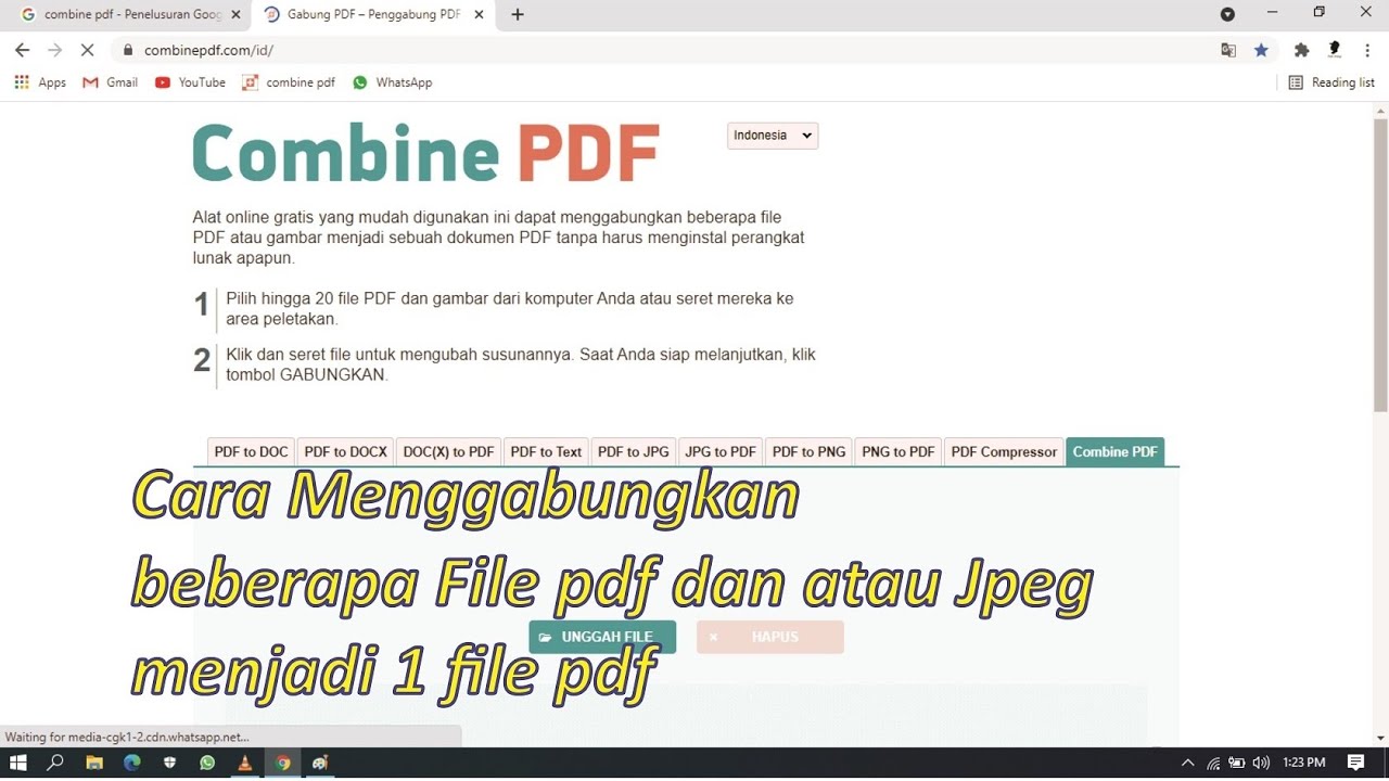 Cara mudah menggabungkan beberapa file pdf dan atau file jpeg menjadi ...