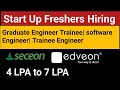 Freshers hiring 2023 - 2025 | Start Up jobs for freshers | graduate Engineer trainee 