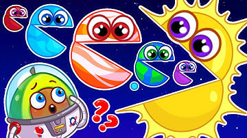Oh No! 🪐 Hungry Planets 🪐 Planets Size for baby 🚀 || Solar System for Kids by Pit & Penny Stories🥑✨