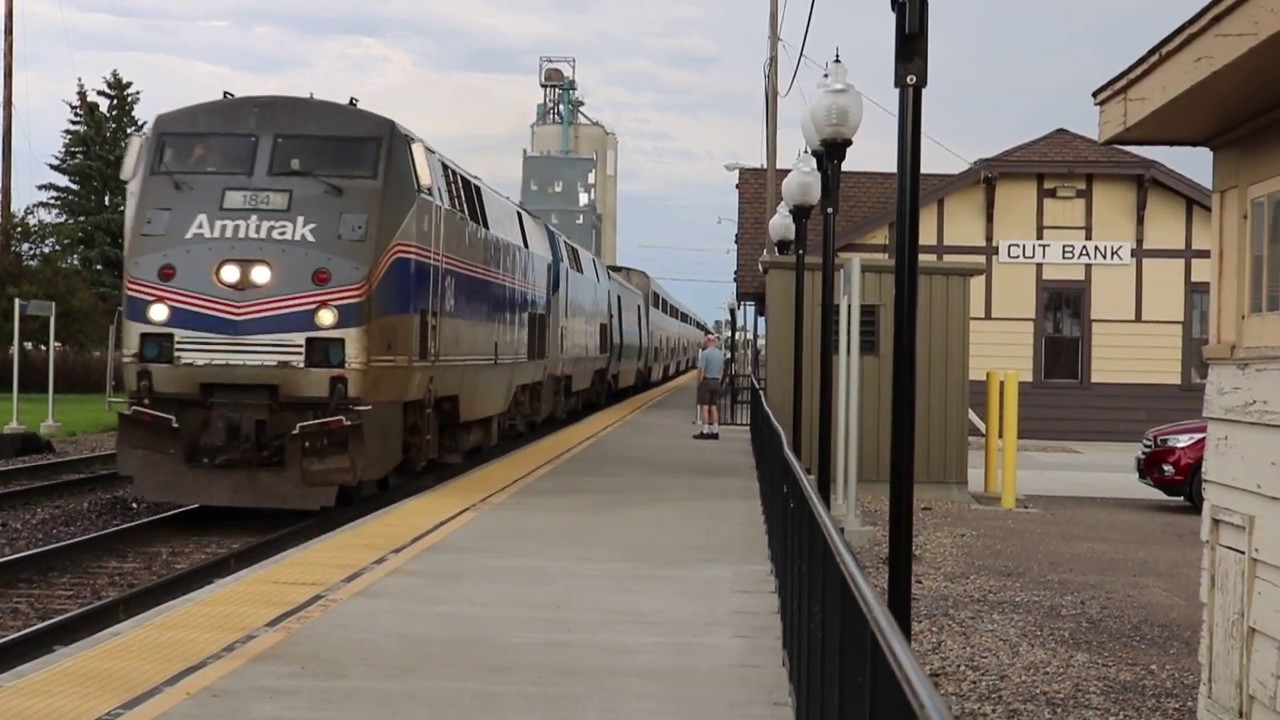 Amtrak's "Empire Builder" at Cut Bank, MT YouTube