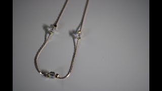 Crystal Cube Necklace using Coriana chain.
