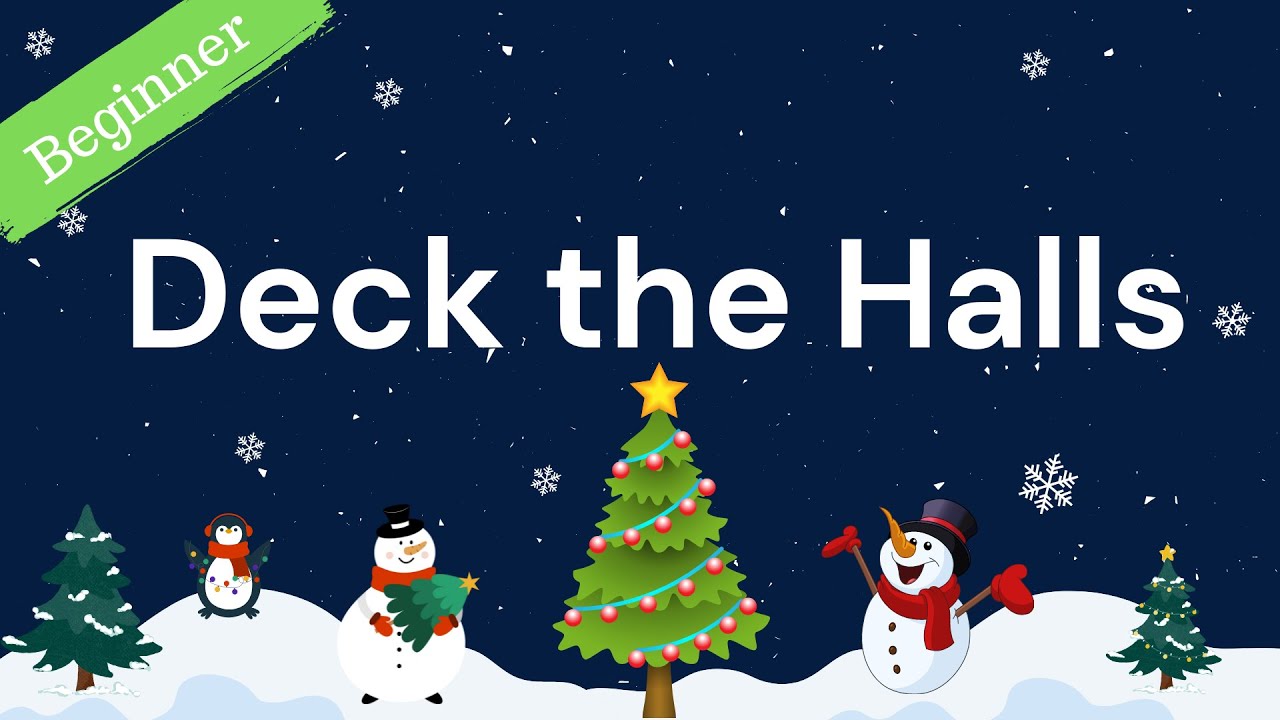 Deck the Halls - Beginner Piano Tutorial - YouTube