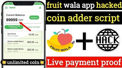 Fruit wala app coin adder script fruit wala app||new earning app today 2022