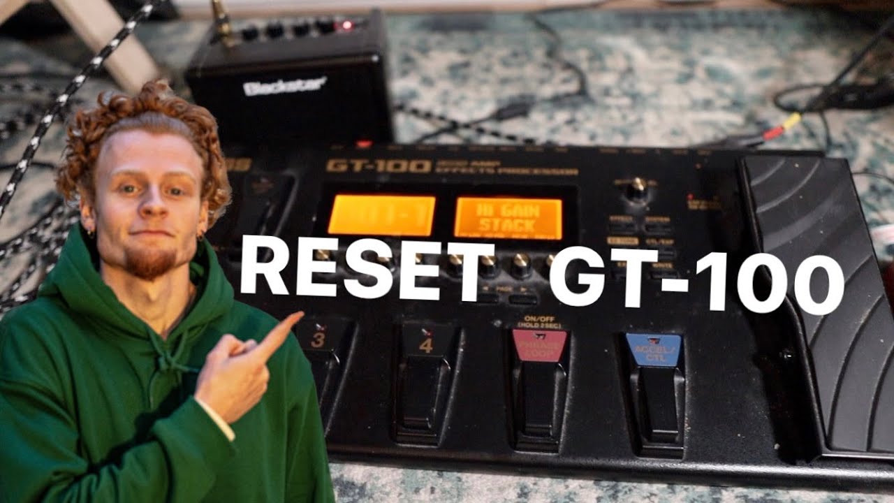 【一部動作不良】　BOSS GT-100 エフェクトプロセッサー How to RESET GT-100 Effectprocessor by BOSS - YouTube