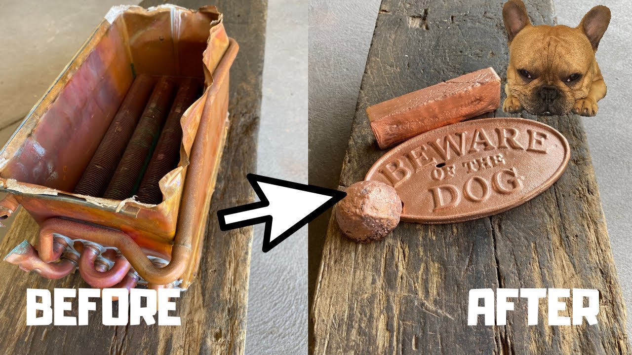 How To Cast Copper Ingots From Scrap !! 