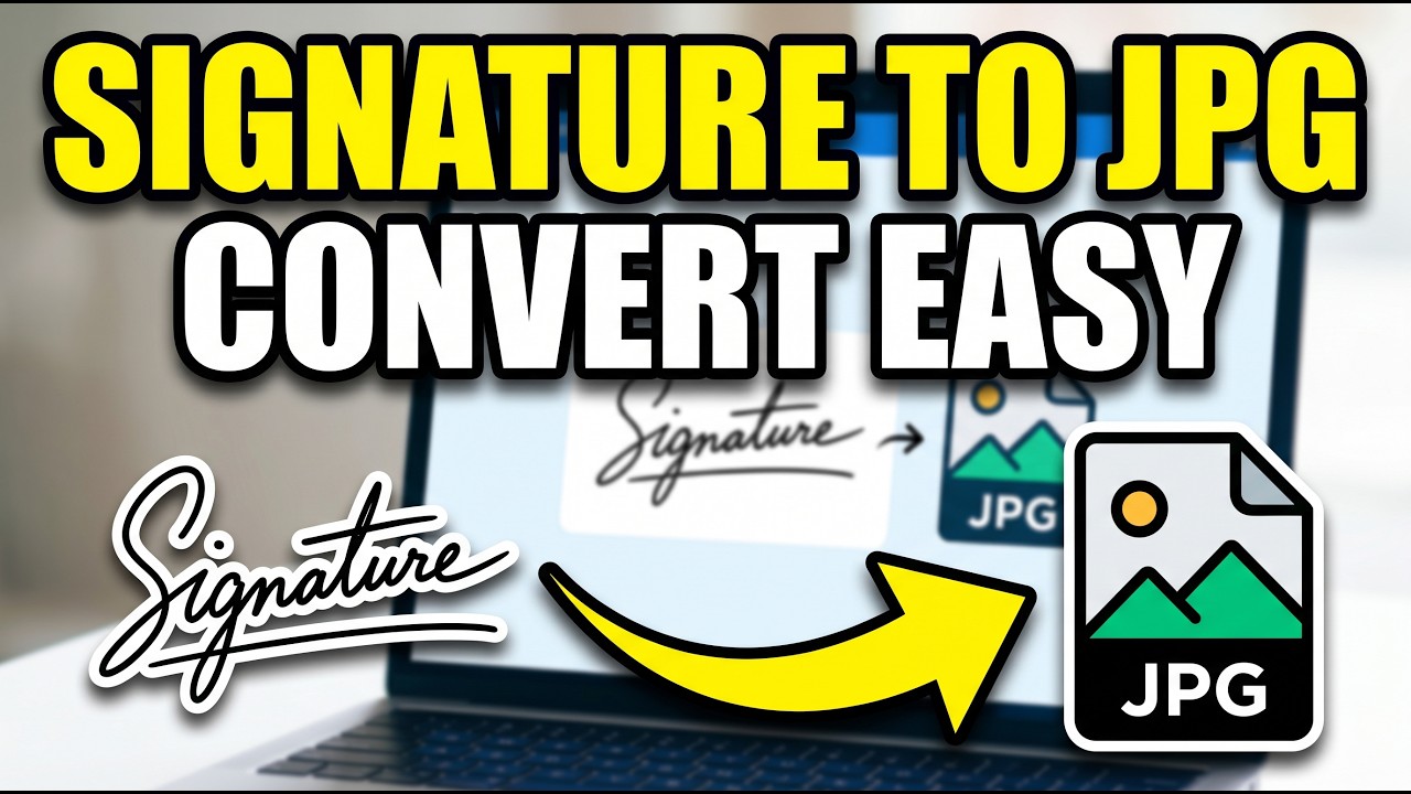 How to Convert Signature Into JPG Format - YouTube