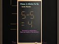 Matchstick Brain Teaser: Move Two Sticks to Fix #492ep9