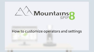 MountainsSPIP®8 | How to customize operators and settings