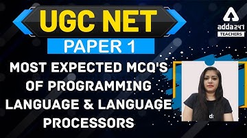 UGC NET Paper 1 | ICT | MCQ of Programming Language & Language Processors