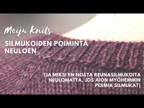 Silmukoiden poiminta neuloen