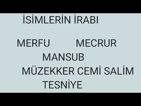 Arapçada ismin irabı MERFU MANSUB MECRUR#tesniye #cemimüzekkersalim