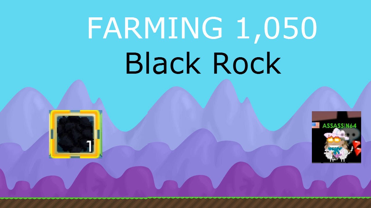 GROWTOPIA Farming with ASSASSIN64 4 Farming 1,050 Black Rock Wall