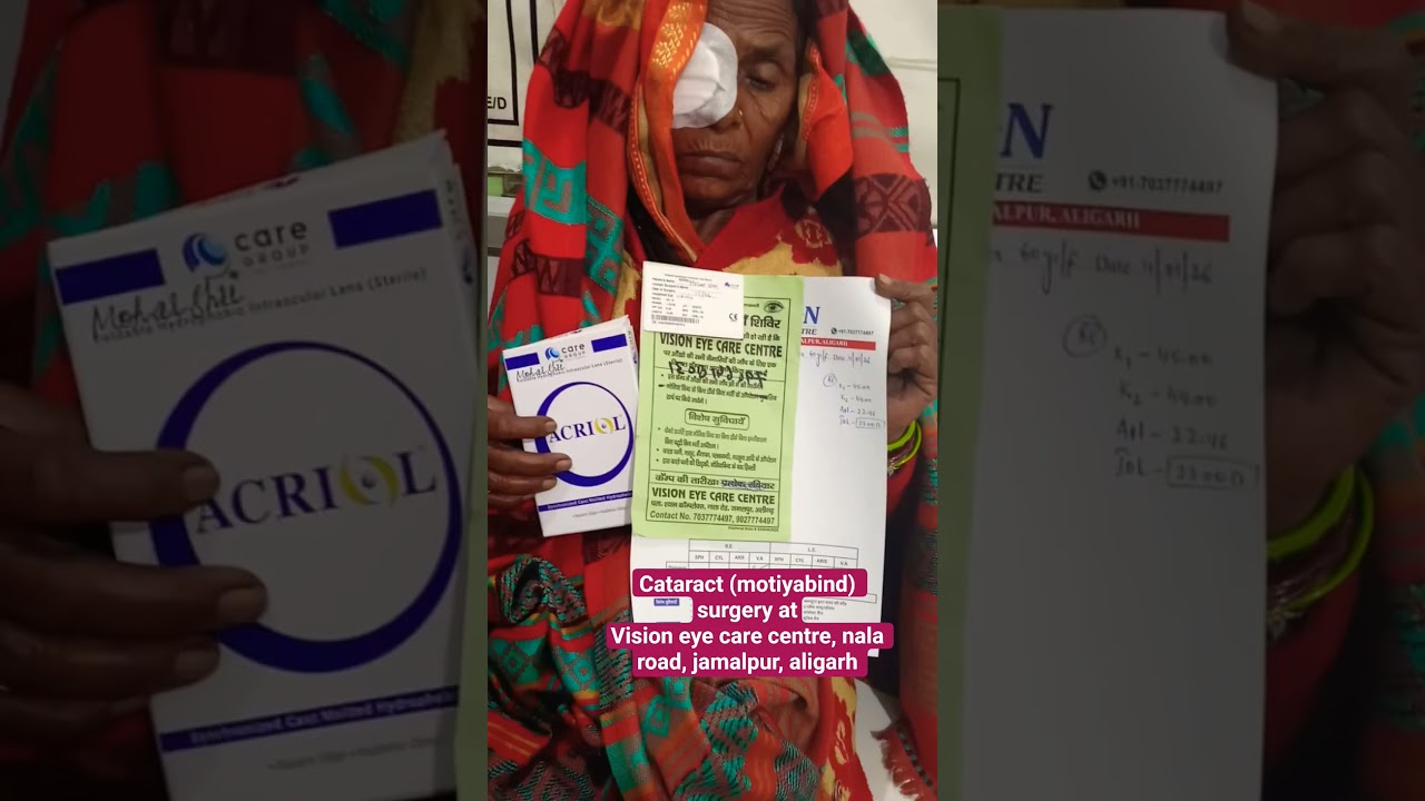 Vision Eye Care Centre offers cataract surgery without bandages, injections and sutures.