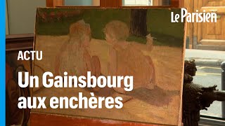 Un rarissime tableau de Serge Gainsbourg, appartenant à Juliette Gréco, mis aux enchères à Paris