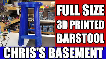 Full Size 3D Printed Barstool - Hang Printer - Chris