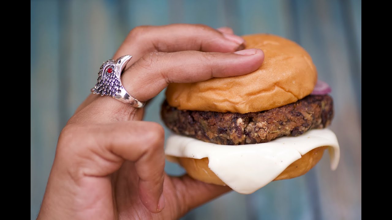 Black rice vegetarian burger patty Kalabat rice patty Vegan YouTube
