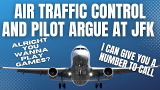 You're going too slow! Pilot and Air Traffic Control Argue at New York JFK Airport REAL ATC