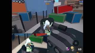 Pc player plays on mobile with my friend #roblox #mm2 screenshot 2
