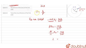 The de broglie wavelength of an electron in the first Bohr orbit is equal to