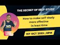 The Secret of Self-study | How to do self study more effectively in least time | ONLINEMATHS