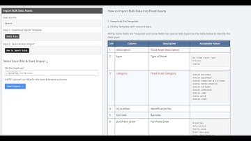 Importing Fixed Assets